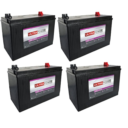 Ultrapower 12V 1060 CCA Maintenance-Free Deep Cycle Battery Group 31M, 4PK EV31