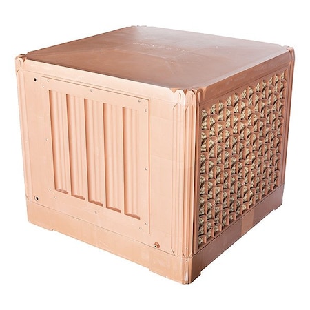 Hessaire Ducted Evaporative Cooler, 6,800 cfm, 2,500 sq ft, 9 gal, 3/4 hp, Direct DX6800D