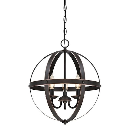Westinghouse Three-Light Indoor Chandelier Stella Mira ORB 6341800