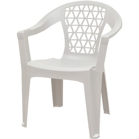 Adams Penza Wht Poly Stackable Chair 258371