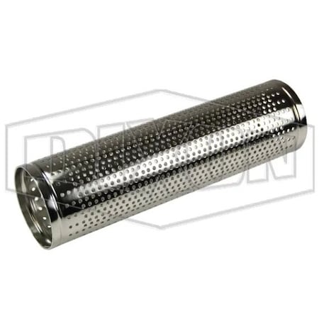 Dixon Back-Up Tube with 1/8 in Perforations, For Use with In-Line Filter/Strainer, 316L Stainless Steel BS-1418-R100200