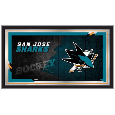 Holland Bar Stool Co San Jose Sharks 15" x 26" Hockey Collector Mirror by Holland Bar Stool Company MColSJShar