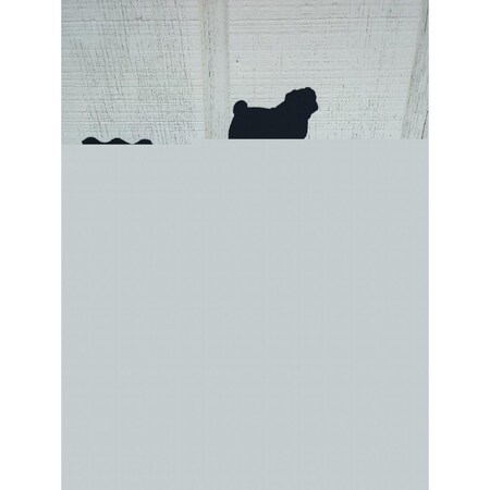 The Lazy Scroll Pug Roof Mount Weathervane pugroof