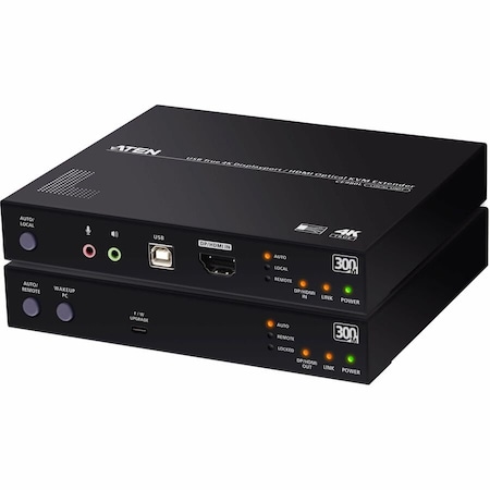 Aten USB TRUE 4K DISPLAYPORT/HDMI OPTICAL KVM - TRUE 4K UP TO 300M OVER FIBER CE980