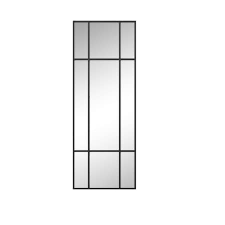 Homeroots 63" Black Metal Framed Standing Mirror 565128
