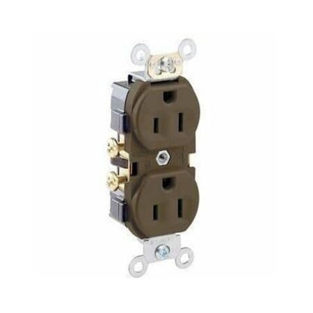 Leviton Commercial Grade Duplex Receptacle, 15 Amp, 125 Volt CR15-S