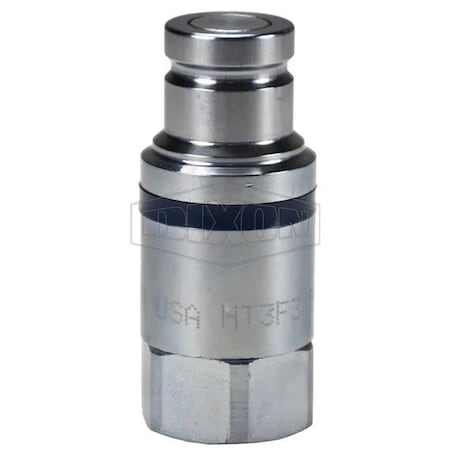Dixon DQC HT Flushface Female Plug, 3/4-14 Nominal, Female BSPP, Steel HT6BF6