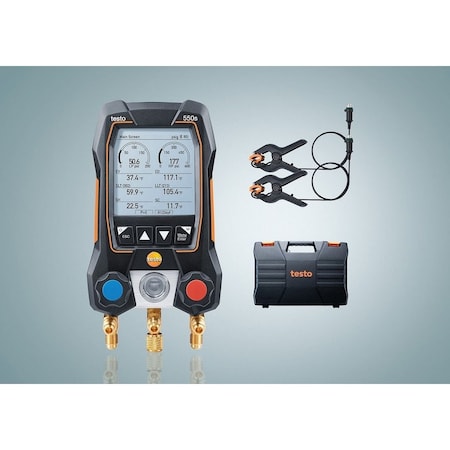 Testo Manifold Gauge Set, 2 Valves, Digital 0564 5501 01
