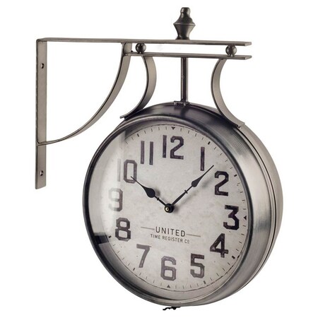 Homeroots 5" Circle Black Glass Analog Wall Clock 376231