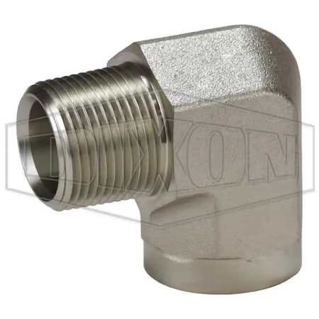 Dixon Hydraulic Elbow, 1-11-1/2 Nominal, MNPT x FNPT, Steel, Domestic 5502-16