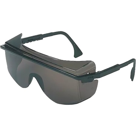 Uvex OTG Rimless Safety Glasses with Black Temple and Gray Lens with Anti-Scratch Hardcoat S2504