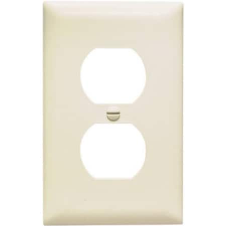 Legrand TradeMaster TP Series Receptacle Wallplate, 4.687 in L, 2.937 in W, 1 -Gang, Nylon TP8LACC100