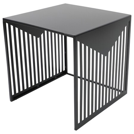 Leisuremod Square 15.8 in W, 15.8 in L, Steel, Black CT15BL