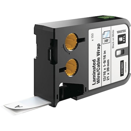 Dymo Cartridge Label, Black/White, Labels/Roll: 250 1868705