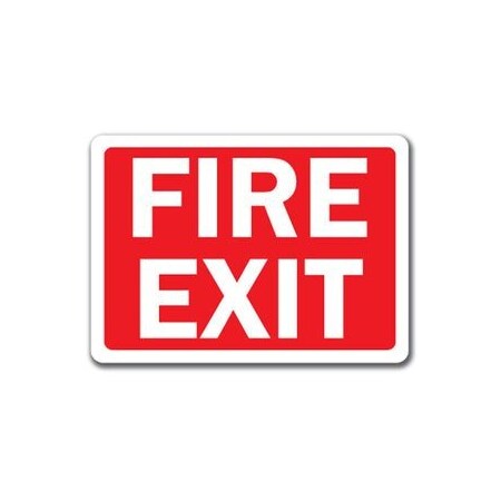 Signmission Fire Exit Sign white text on red background-10in x 14in OSHA Sign, 10" L, 14" H, MISC-Fire Exit MISC-Fire Exit