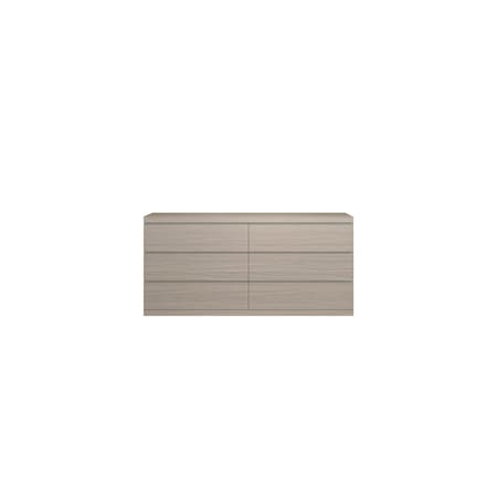 Homeroots 63" Beige Wood Six Drawer Double Dresser 714491