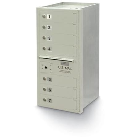 Postal Products Unlimited 7-Door Horizontal Mailbox 4C High Security, 140 N1027863