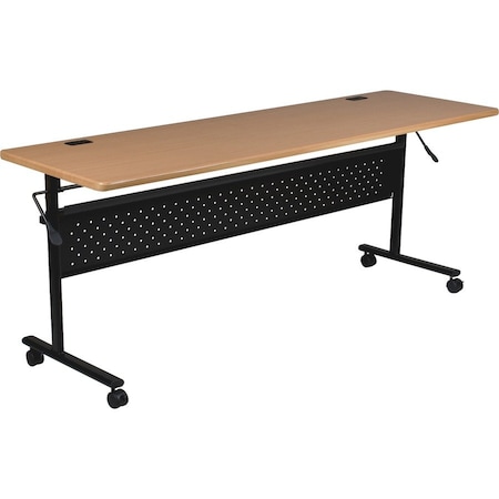 Lorell Mobile Flipper Training Table - 60 x 24 - Teak 60657