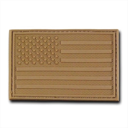 Rapdom USA Flag Rubber Patch- Coyote T90-USA-COY