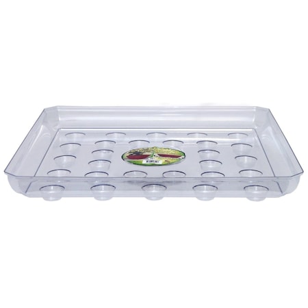 Curtis 16 in. Designer Square Carpet Saver Saucer, Clear - 25 Piece 5035773