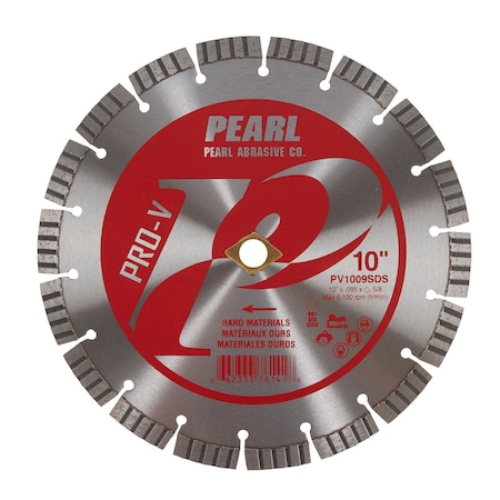 Pearl P2 Pro-V Hard Materials Segmented Blade 10in 5/8in - DKO Arbor PV1009SDS