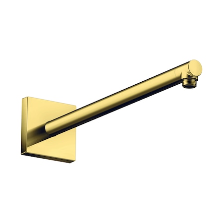 Axor ShowerSolutions Showerarm Square, 15" in Polished Gold Optic 26436991