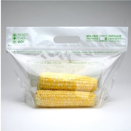 Lk Packaging Ready Chef Go Produce Pouch 13.25" x 8.9" + 5" BG 2.5 mil OSZ13855BGP