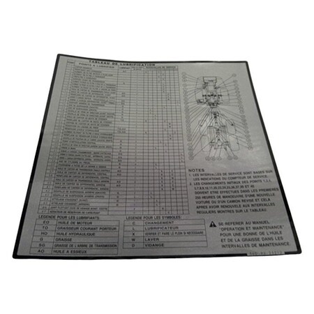 Komatsu OIL CHART, KOMATSU OEM 56D-93-25212 56D-93-25212