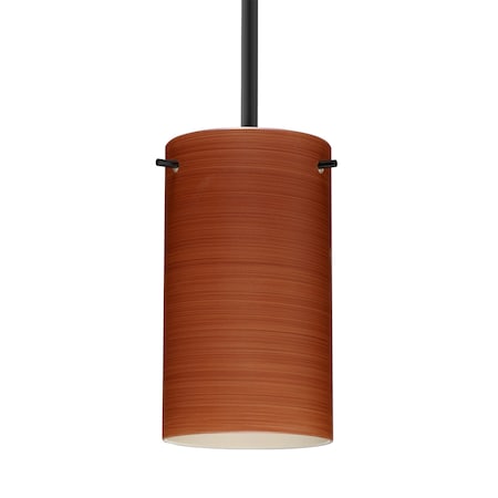 Besa Lighting Besa Stilo 7 Stem Pendant, Cherry, Black Finish, 1x 5W LED 1TT-4404CH-LED-BK