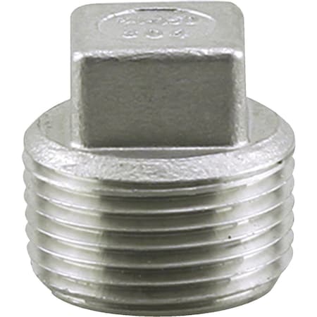 Plumbeeze PLUMB-EEZE 3/4'' MIP Square Head Stainless Steel Plug U2-SSP-07