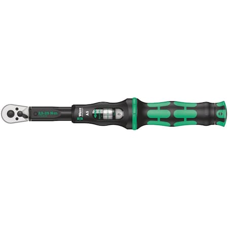 Wera Click-Torque A 5 torque wrench with reversible ratchet, 2.5-25 Nm, 1/4 in x 2.5-25 Nm 5075604001