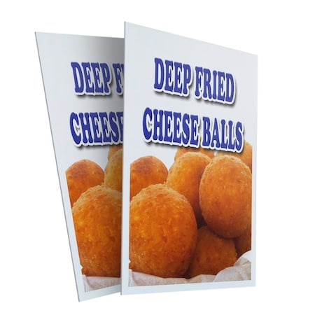 Signmission Deep Fried Cheese Balls, Plastic Signs Only 24 Inch x 36 Inch, Corrugated Plastic, 2PK CSB-2436-2PACK-Deep Fried Cheese Balls