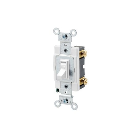 Leviton Toggle Framed Single-Pole, 15 Amp 54501-2W