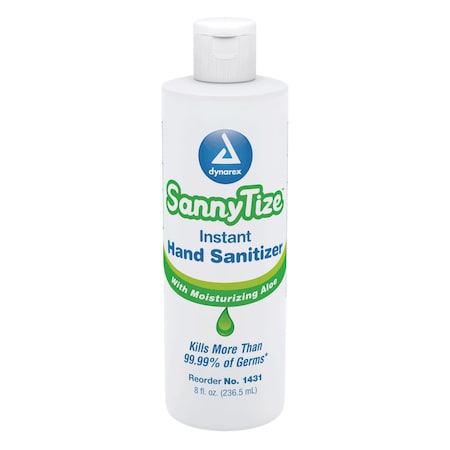 Dynarex SannyTize Instant Hand Sanitizer, 8 oz Round Bottle, 48PK 1431