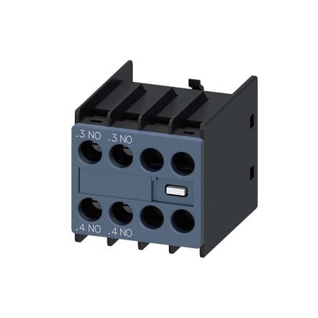 Siemens auxiliary switch, on the front, 2 NO, .3/.4, .3/.4, -/-, -/-, current 3RH2911-1HA20