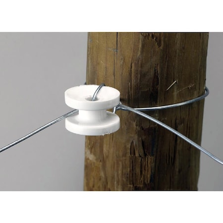 Dare Products Donut White Polyethylene Electric Fence Insulator, 10PK 1388-10
