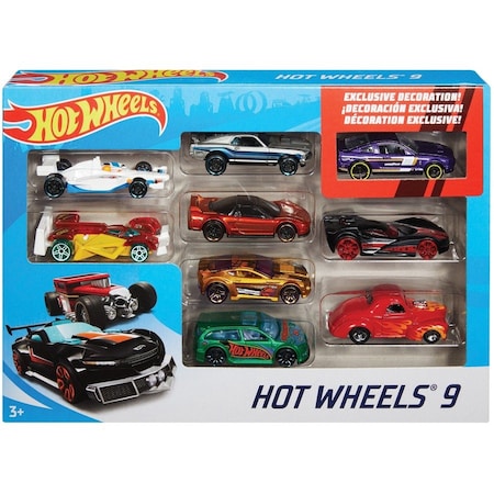 Hotwheels Hot Wheels Diecast Car Metal Assorted 9 pc X6999