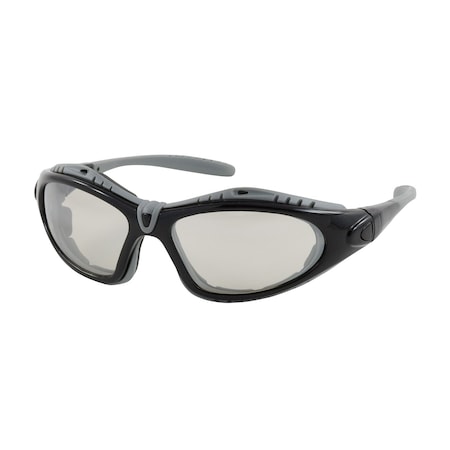 Bouton Optical Full Frame Safety Glasses w/Black Frame, Foam Padding, I/O Lens and Anti-Scratch/Anti-Fog Coating 250-50-0422