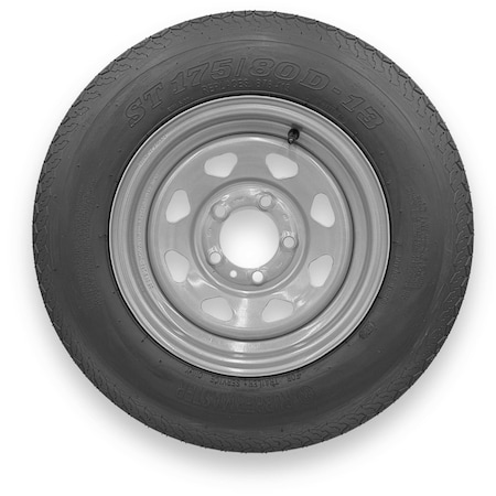 Rubbermaster - Steel Master B78-13 (ST175/80D13) 6 Ply 5 On 4.5 Bolt, Silver Wheel Assemblies 599205SIL