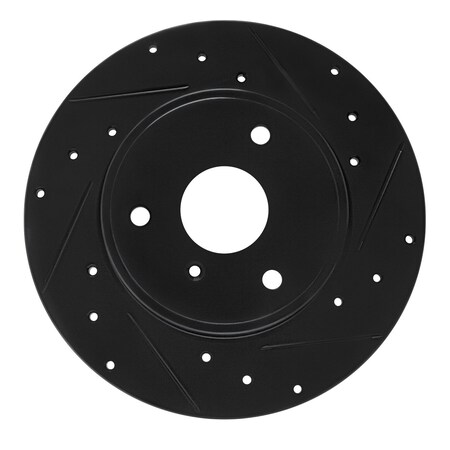 Premium Black Drilled & Slotted Brake Rotor, Disc Brake Rotor,