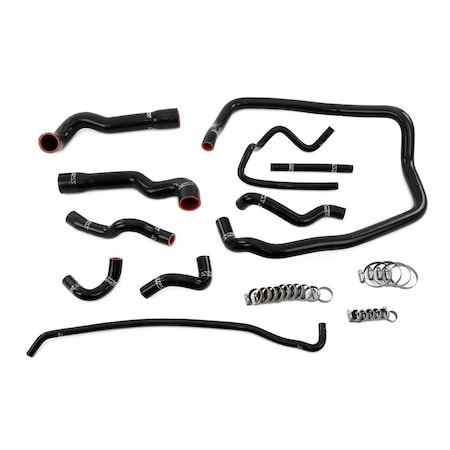 Hps Performance Reinforced Silicone Radiator, Heater, throttle body and expansion tank Coolant Hose Kit, Black,  57-2088-BLK