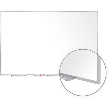Ghent Dry Erase Board, Porcelain, 36 1/2 in, 48 1/2 in, Aluminum Frame, White, Matte M1-34-1