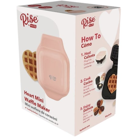 Dash Rise By 4'' Heart Mini Waffle Maker RMWH001GBRS06