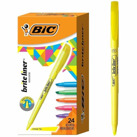 Bic Brite Liner Highlighters, Assorted BICBL241AST