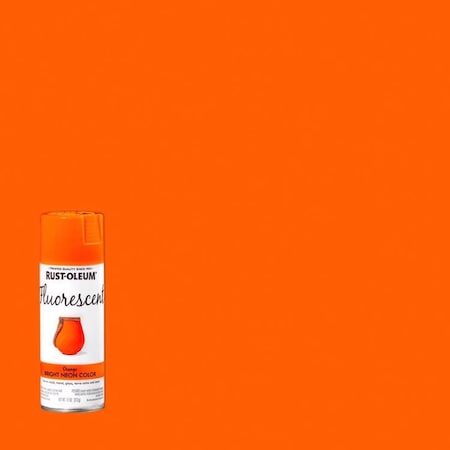 Rust-Oleum Fluorescent Orange, Flat, Oil, 11 oz 342568