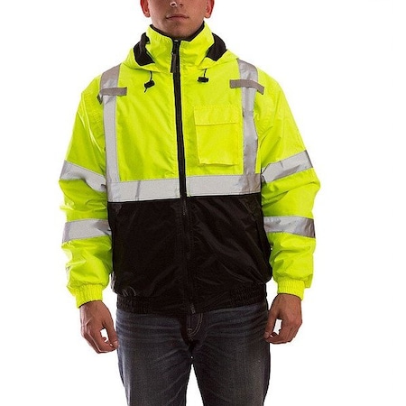 Tingley Jacket, Polyester, Class 3 R, Green; Yellow, 2XL J26112