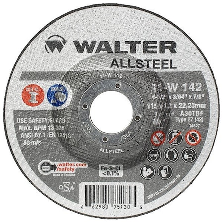Walter Flap Discs, 5" dia., PK10 06A512