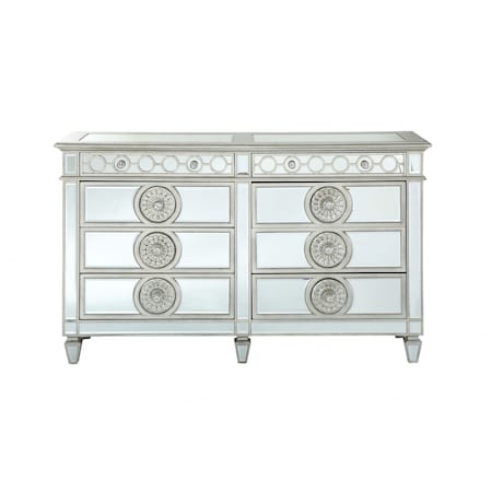 Homeroots 20" Gray Solid Wood Six Drawer Double Dresser 347079