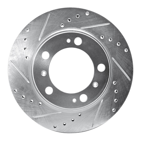 Dynamic Friction Co DFC Brake Rotor - Drilled and Slotted - Silver 631-02029L