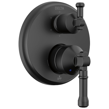 Delta Broderick 14 Series Integrated Diverter Trim 6-Setting In Matte Black T24984-BL